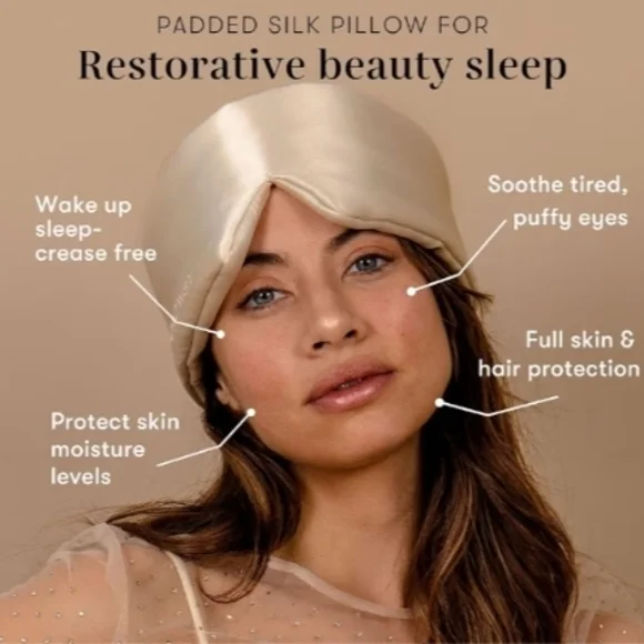 Drowsy Sleep Mask in Dusty Gold - Picture 2 of 9